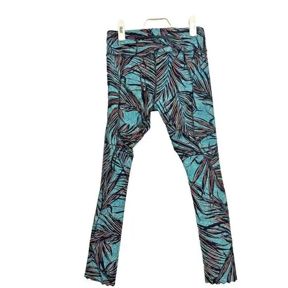 Lululemon Tigh Stuff Tight Palm Lace Tofino Teal Womens Size 4 Leggings scallop - Picture 6 of 14